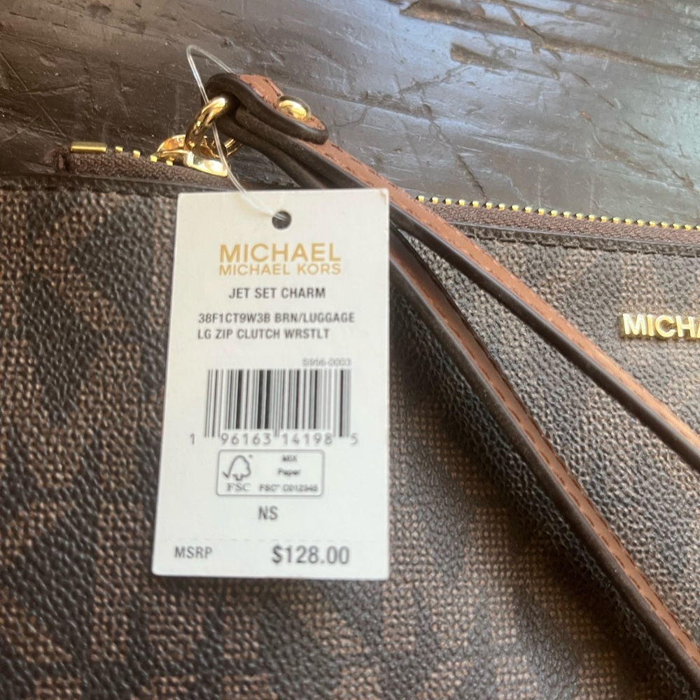 Michael Kors Brown Wristlet Clutch - Picture 4 of 6